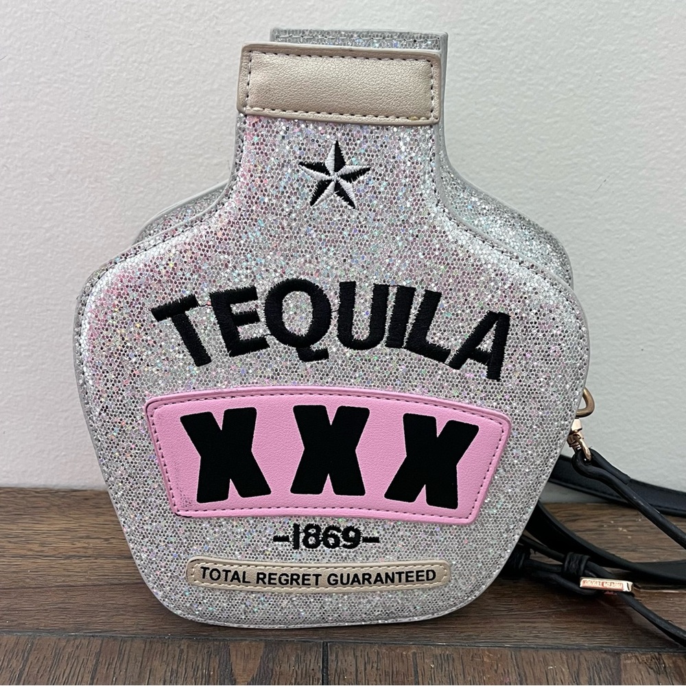 Anne Klein Silver Tequila Crossbody Bag Purse - Picture 3 of 7